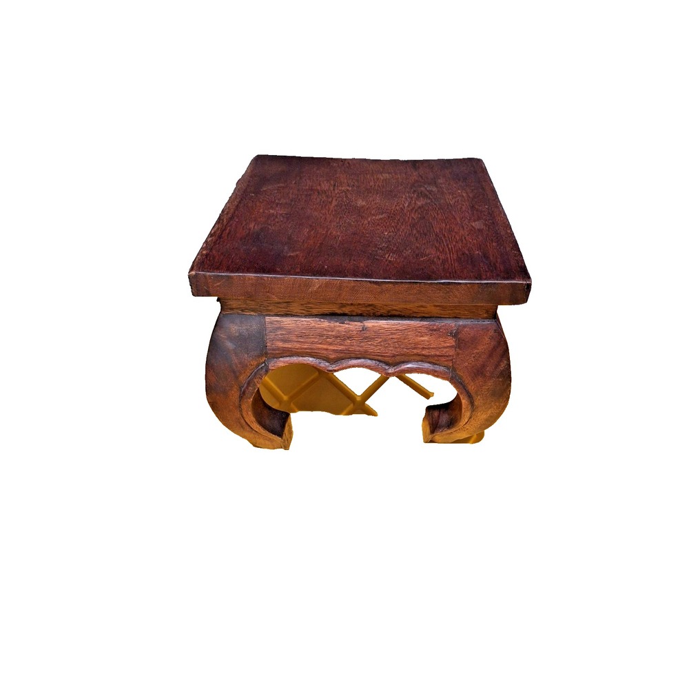 Japanese Carved Wood Flower Stand Bonsai Table Urn Pot Holder 11 3/4 x‎ 11 3/4
